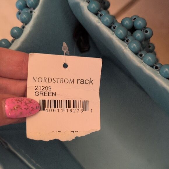 NWT Urban Expressions Turquoise Beaded Blue Handbag minibag - Picture 4 of 10